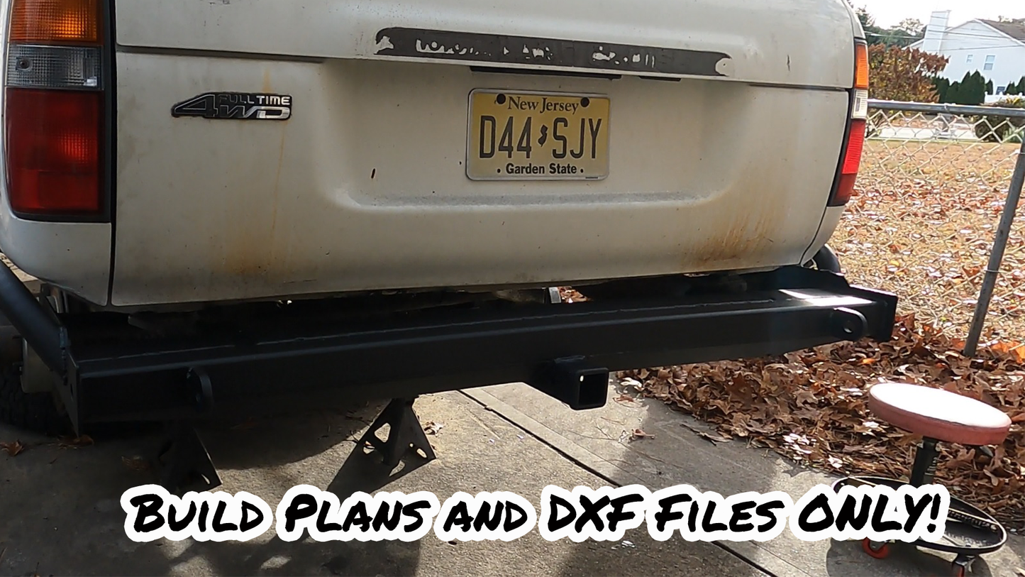 80 Series Land Cruiser Rear Bumper Build Plan and DXF Files