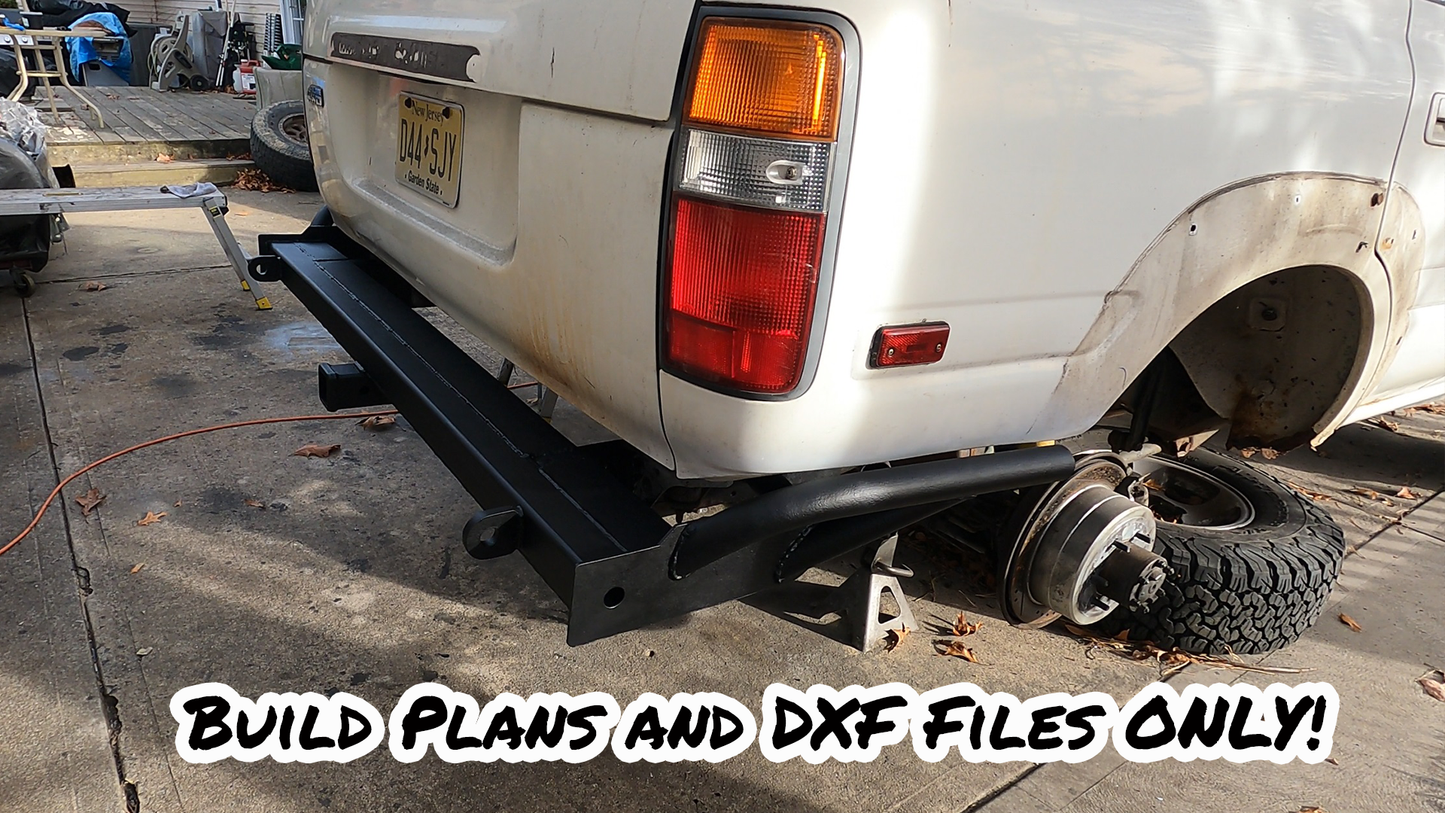 80 Series Land Cruiser Rear Bumper Build Plan and DXF Files