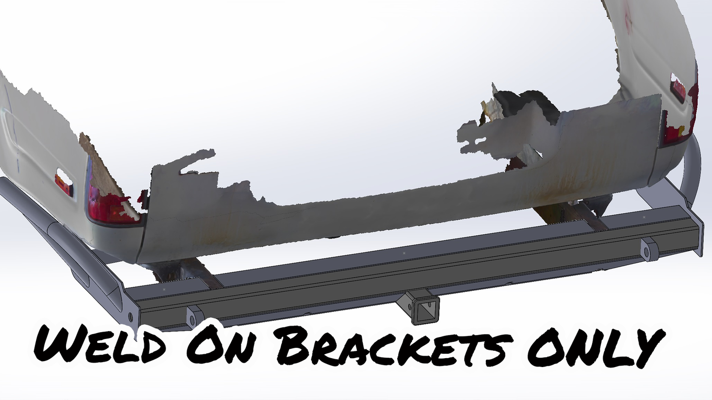 80 Series Land Cruiser Rear Bumper Weld On Brackets ONLY