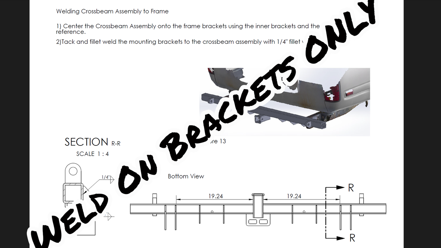 80 Series Land Cruiser Rear Bumper Weld On Brackets ONLY