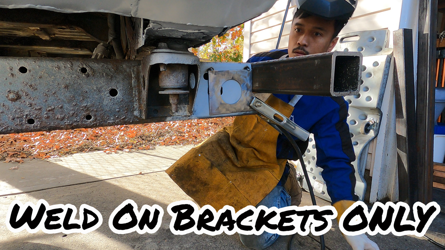 80 Series Land Cruiser Rear Bumper Weld On Brackets ONLY