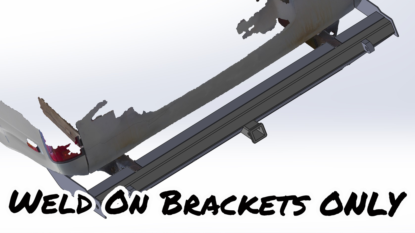 80 Series Land Cruiser Rear Bumper Weld On Brackets ONLY