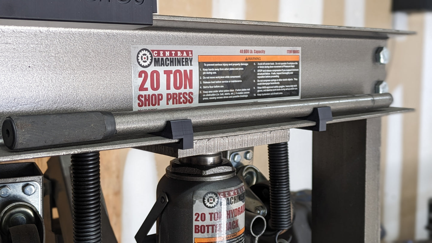 20 Ton Hydraulic Shop Press Organizer (Harbor Freight 20 Ton Only)