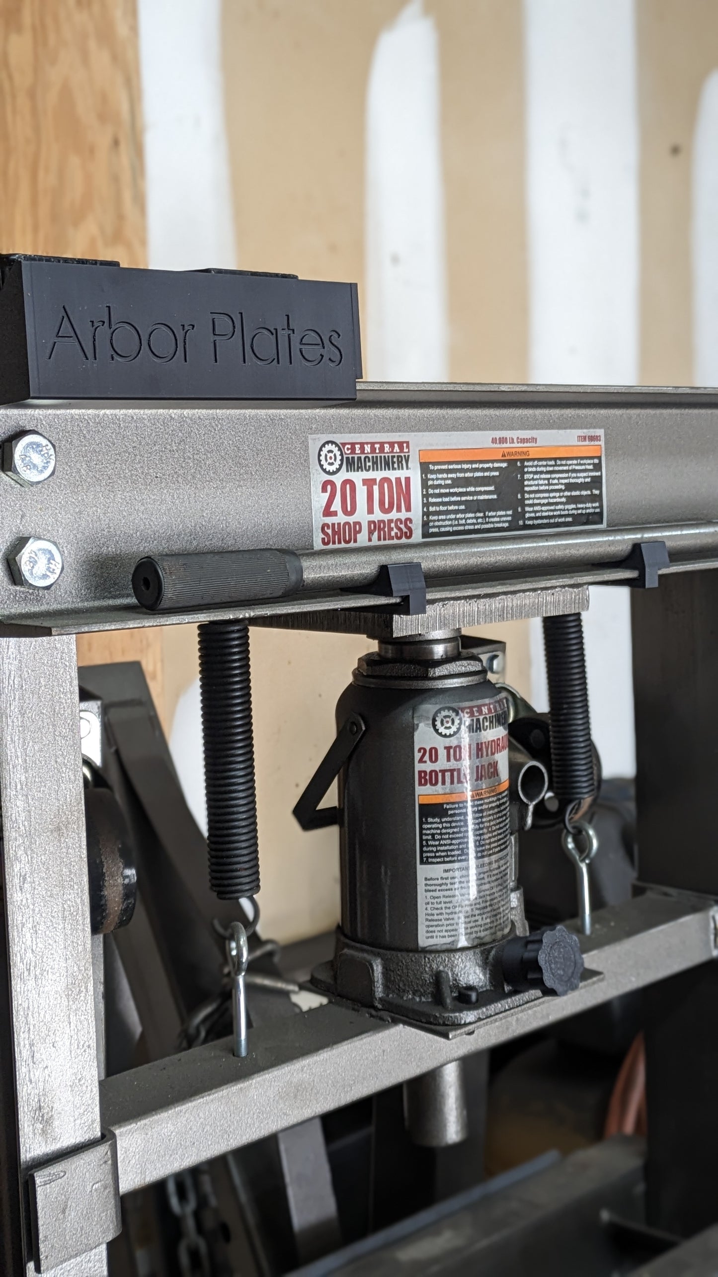 20 Ton Hydraulic Shop Press Organizer (Harbor Freight 20 Ton Only)