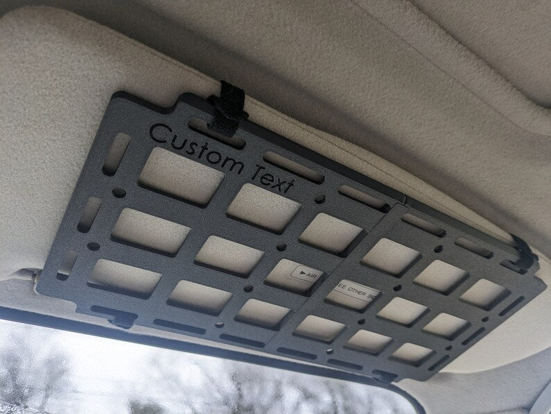 CUSTOM SIZE & TEXT Visor Molle Truck Accessories Overland