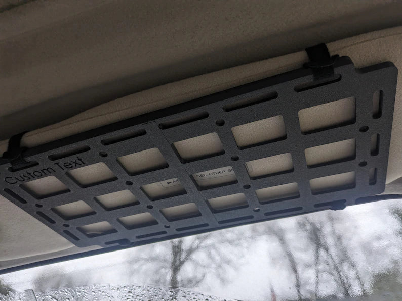 CUSTOM SIZE & TEXT Visor Molle Truck Accessories Overland