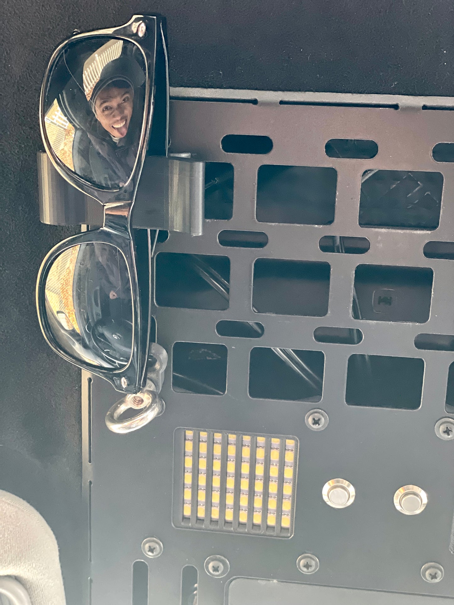 Universal Sunglasses Holder for Overhead Molle Panel