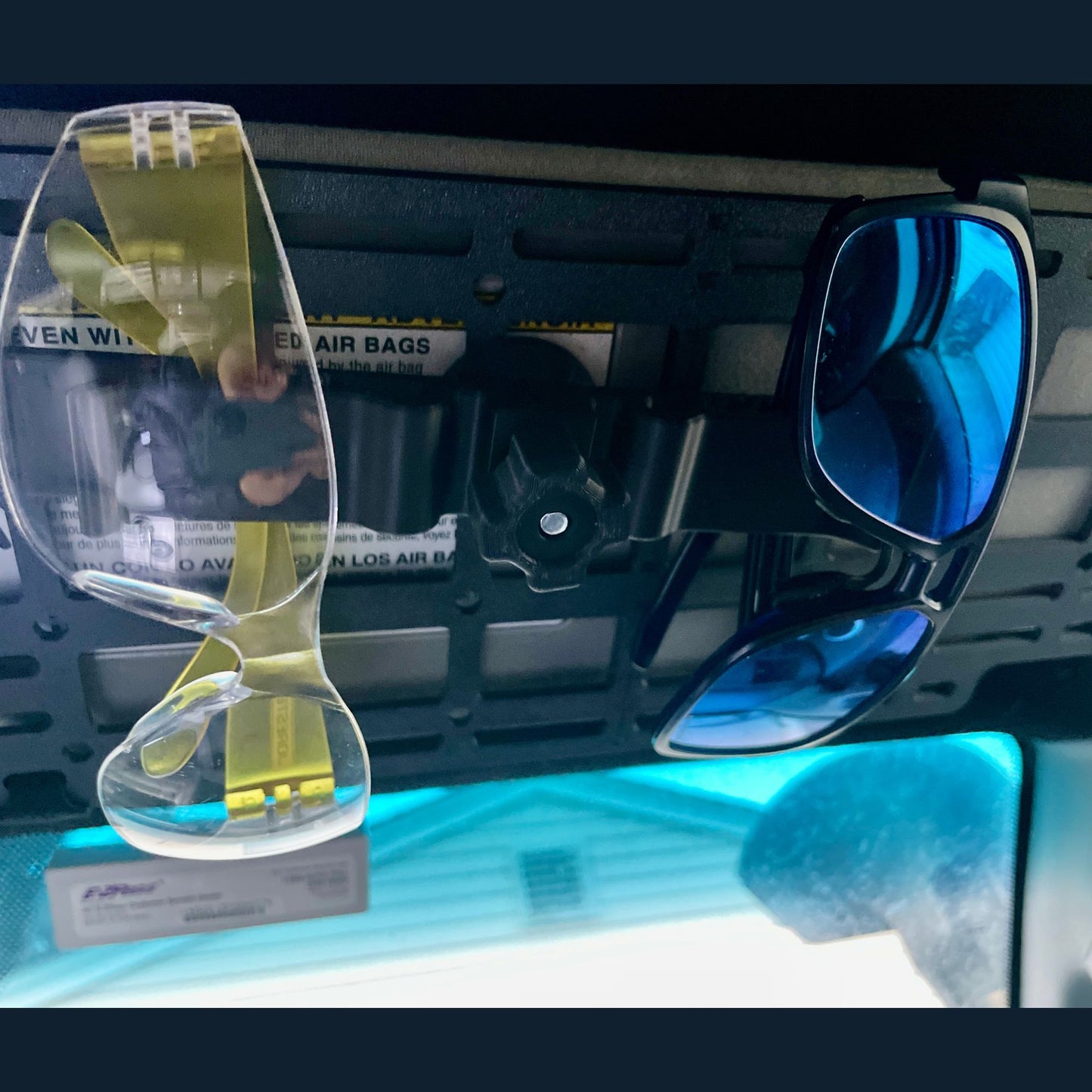 Double Sunglasses Holder for Overhead Molle Panel Car Accessories Overland